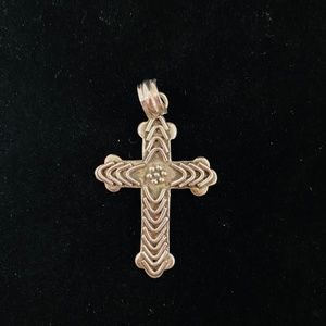Vintage Sterling Silver Cross Pendant 925 Heavy